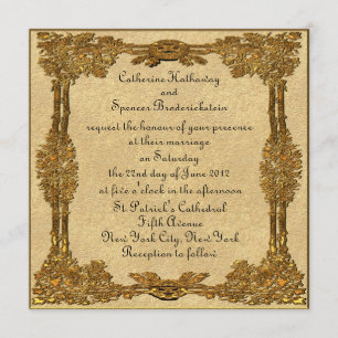 Fairy Tale Gold Wedding Invitation