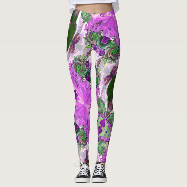Fairy Tale Hearts Pink Leggings (Devant)