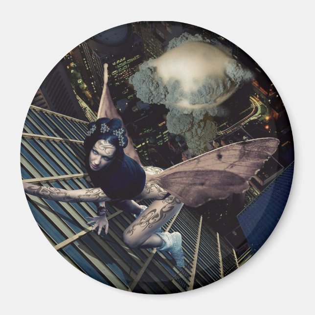 Fairy Tale Imaginaire Art Woman Magnet (Devant)