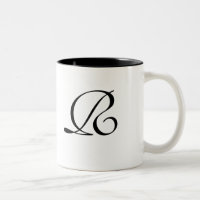 Fairy Tale in Black Monogrammed Mug