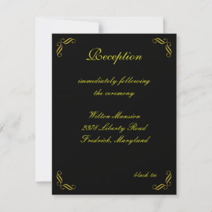 Fairy Tale in Black Reception Card (black)