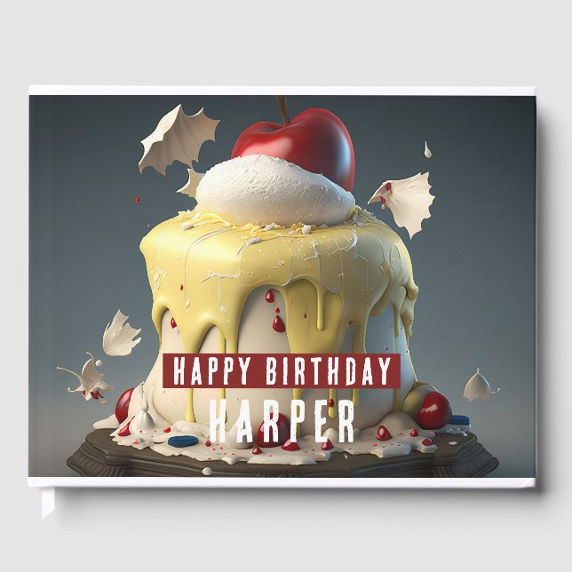 Fairy Tale Inspiré Anniversaire Livre d'invités (Recto)