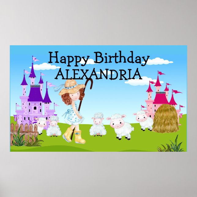 Fairy Tale Little Bo Peep Sheep Poster (Front)