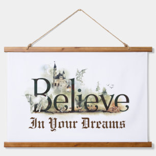 Fairy Tale Magic Creatures Believe In Your Dreams Hanging Tapestry