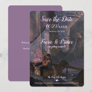 Fairy Tale Mariage - Flat Enregistrer la carte de 
