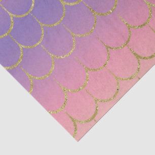 Fairy Tale Mermaid Scales Pastel Gradient Pattern Tissue Paper