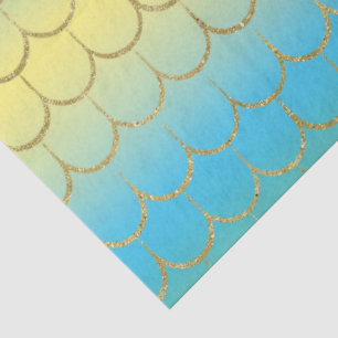 Fairy Tale Mermaid Scales Pastel Gradient Pattern Tissue Paper