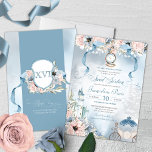 Fairy Tale Princess Cinderella Sweet 16 Birthday Invitation<br><div class="desc">This beautifully elegant fairy tale invitation will invite your guests with a Cinderella theme, featuring a castle, beautiful pink and blue floral botanical, a missing glass slipper and the guest of honour in a gorgeous ball gown. All text is fully customizable and can be edited to suit your needs. This...</div>