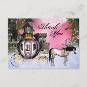 Fairy Tale Princess Flat Thank Cartes