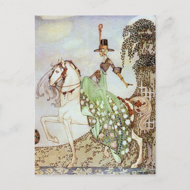 Fairy Tale Princess Riding dans le monde Carte pos (Devant)