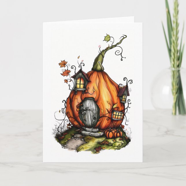 Fairy Tale Pumpkin House Invitation (Front)