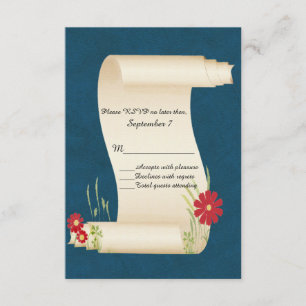 Fairy Tale Scroll Wedding Carte RSVP