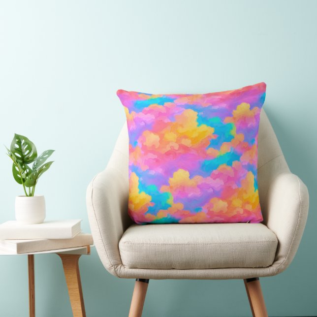 Fairy Tale Skies Throw Pillow (Chair)