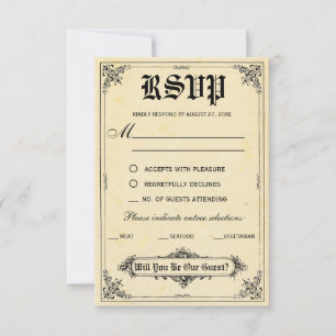 Fairy Tale Storybook Wedding RSVP Cards