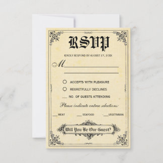 Fairy Tale Storybook Wedding RSVP Cards