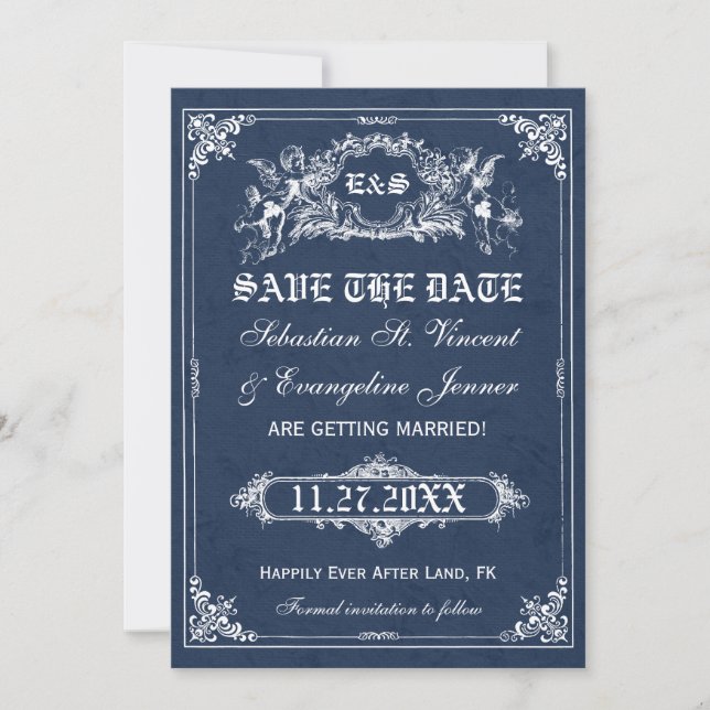 Fairy Tale Storybook Wedding Save the Date Cards (Devant)
