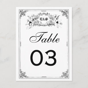 Fairy Tale Storybook Wedding Table Numbers Postcard