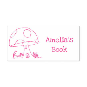 Fairy Tale Toadstool House This Book Belongs To Se Self-inking Stamp