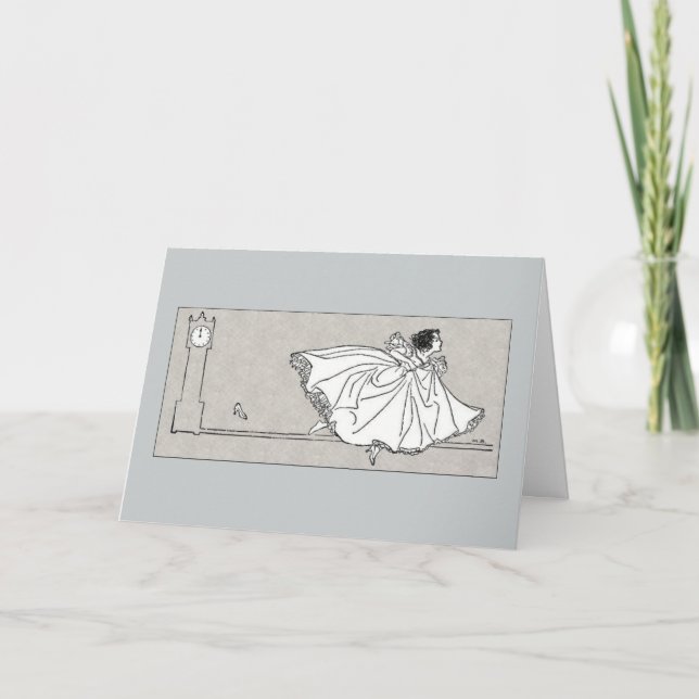 Fairy Tale Vintage Cinderella Carte d'anniversaire (Devant)