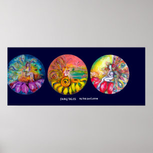 FAIRY TALES colossal, yellow pink blue red Poster