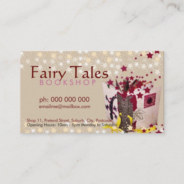 Fairy Tales & Stars Boshop Carte de visite (Devant)