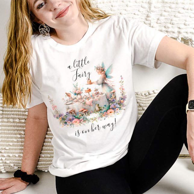 Fairy Tea Party Floral Mom to Be Baby Shower T-Shirt (Creator Uploaded)