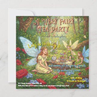 Fairy Tea Party Invitation