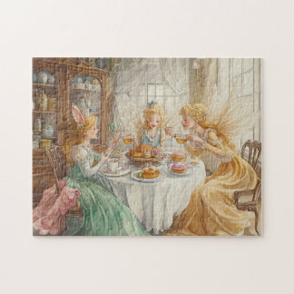 Fairy Tea Party Spring Enchanted Sweets Magic Jigsaw Puzzle