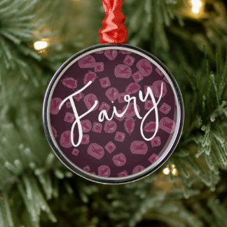 Fairy-themed customizable metal ornament