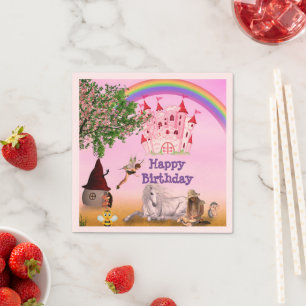 Fairy-Themed Napkins for Kids Party