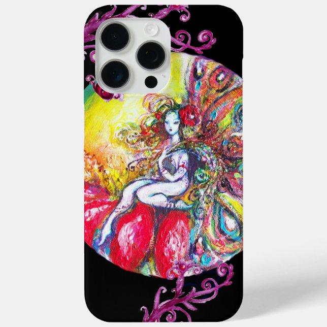 FAIRY TITANIA SITTING ON A RED FLOWER Case-Mate iPhone CASE (Back)