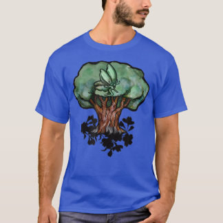 Fairy Tree Art green nature lovers fairies druid d T-Shirt