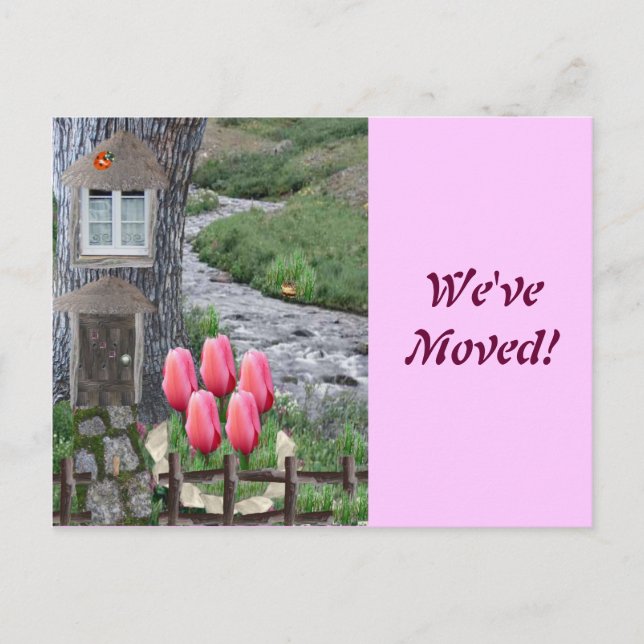 Fairy Tree Cottage Announcement Postcard (Front)
