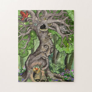 Fairy Tree Home Illustration Jigsaw Puzzle