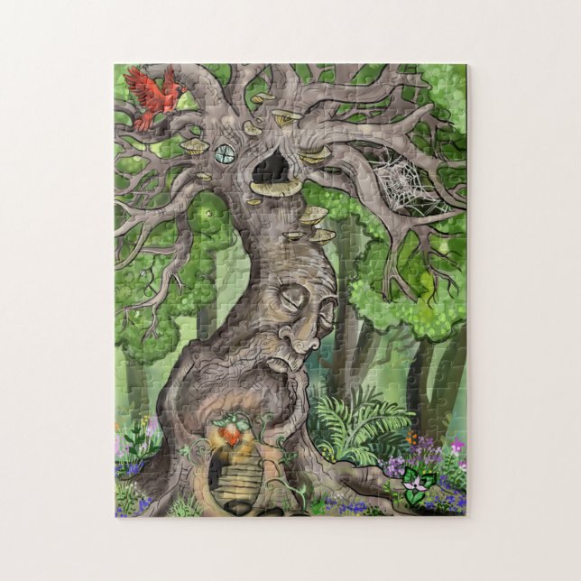 Fairy Tree Home Illustration Jigsaw Puzzle (Vertical)