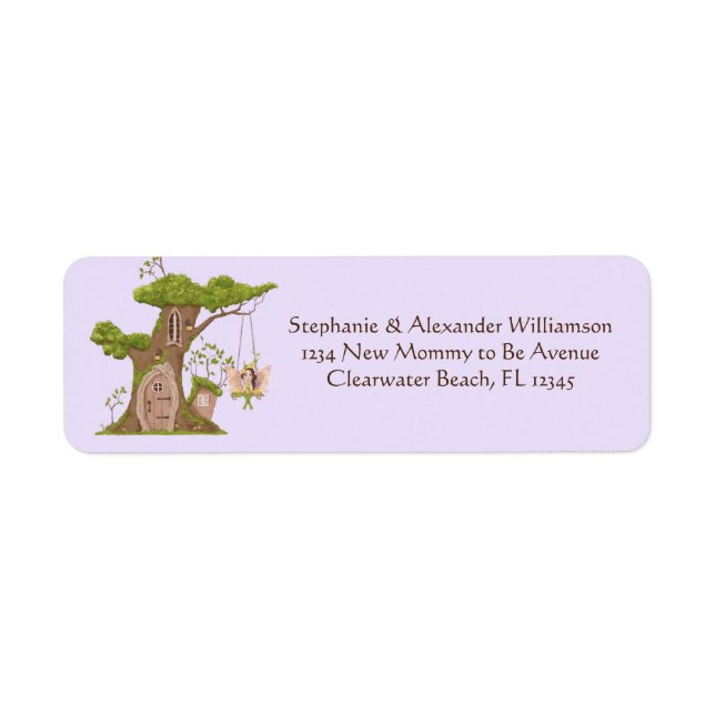 Fairy Tree House Carte de remerciements Adresse de (Devant)