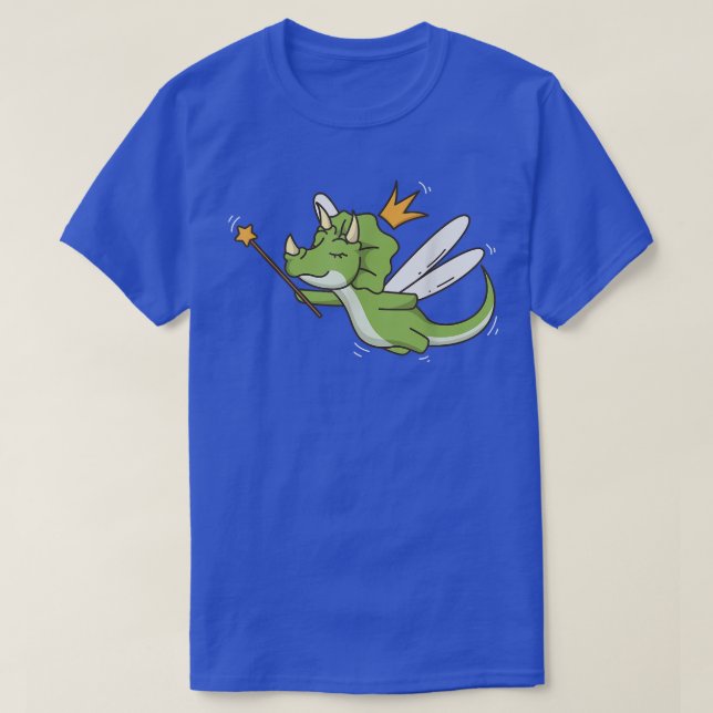 Fairy Triceratops Paleontologist Mystical Dino Fai T-Shirt (Design Front)