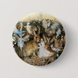 Fairy Twilight by John Anster Fitzgerald 2 Inch Round Button