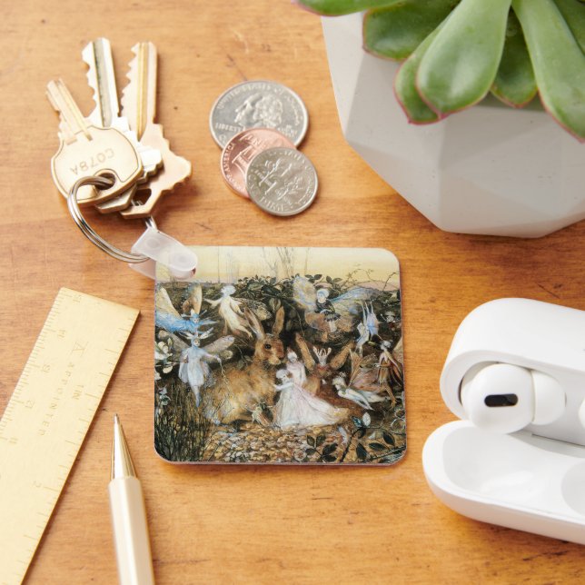 Fairy Twilight by John Anster Fitzgerald Keychain (Desk)
