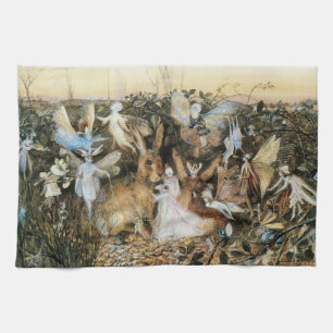 Fairy Twilight by John Anster Fitzgerald Kitchen Towel