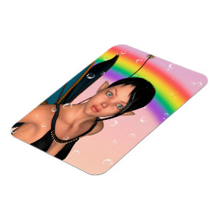 Fairy under Rainbow Magnet