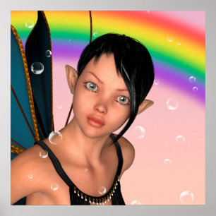 Fairy under Rainbow Poster