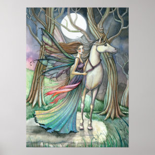 Fairy Unicorn Poster Print by Molly Harrison