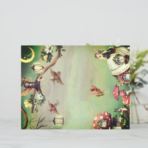 Fairy Village Decoupage scrapbook