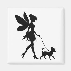 Fairy Walking Chihuahua Magnet