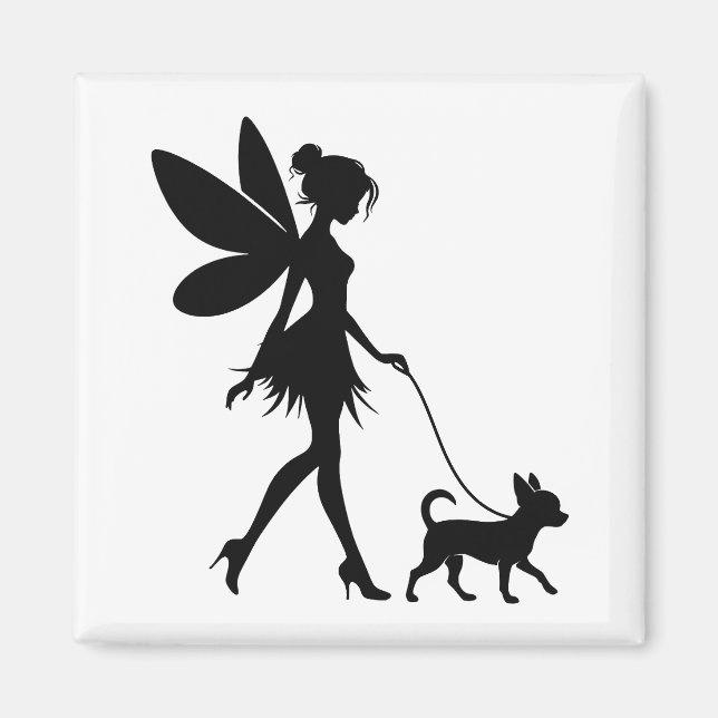 Fairy Walking Chihuahua Magnet (Front)