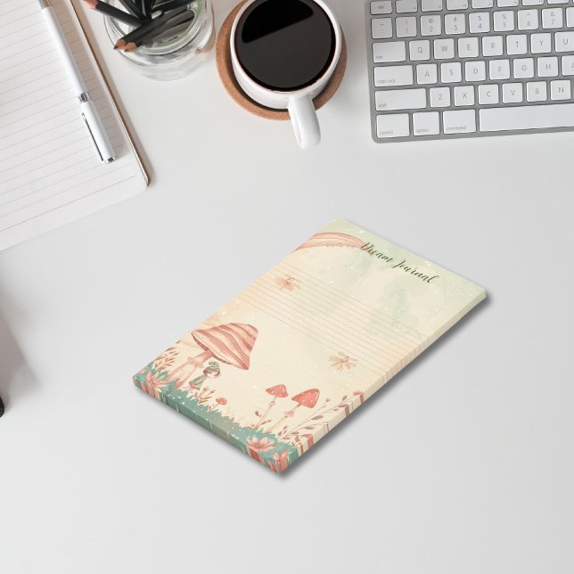 Fairy Whimsical Celestial Aesthetic Mushroom Post-it Notes (Fairy paper)