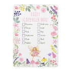 Fairy Wildflower Birthday Scavenger Hunt Game