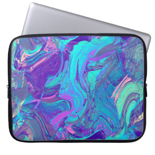 fairy wing artglass - blues and purples : laptop sleeve