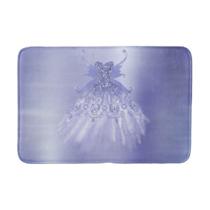 Fairy Wing Lavender Gown   Purple Iridescent Sheen Bath Mat